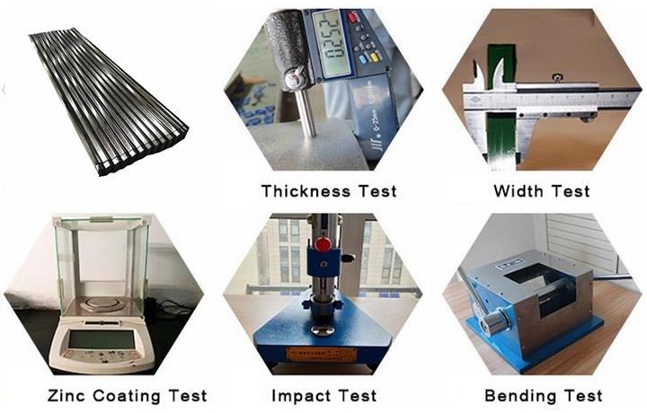 Prepainted Aluzinc Steel Roofing Sheets test